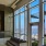Fireplace nook with view from 41st floor